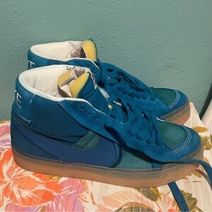 Nike SB Zoom Blazer Mid Premium Plus Sneaker Shoes Teal Gum Blue Size 6.5